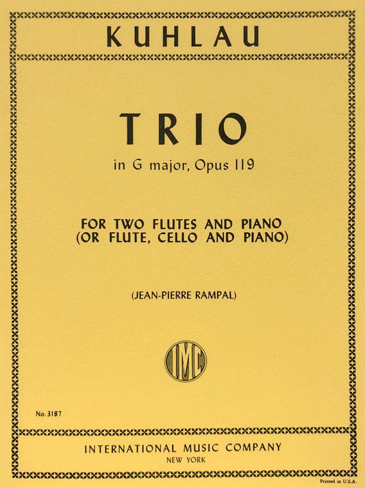 Kuhlau Trio in G Major Op. 119 for 2 Flutes and Piano
