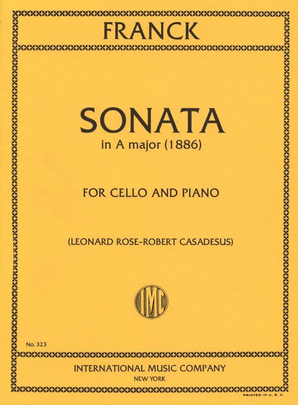 Franck - Sonata in A Major for Violin, Cello, Piano Arranged by Jules Deldsart