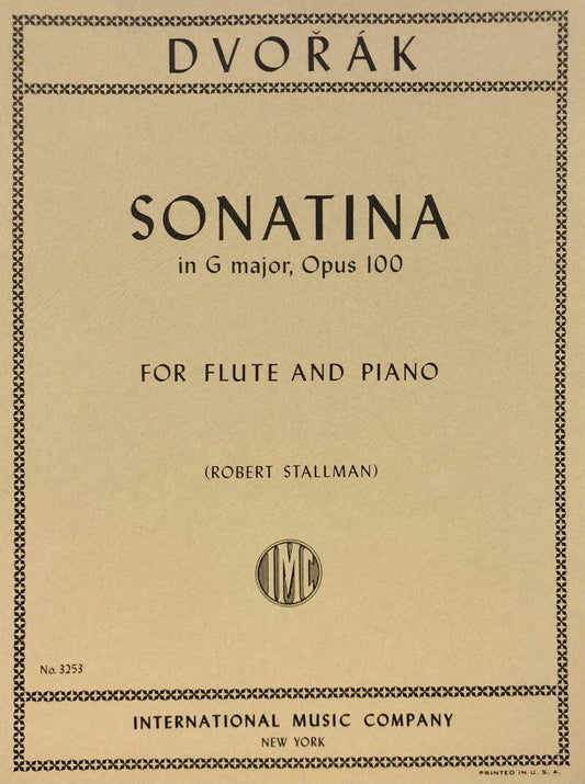 Dvorak Sonatina in G Op. 100 for Flute and Piano