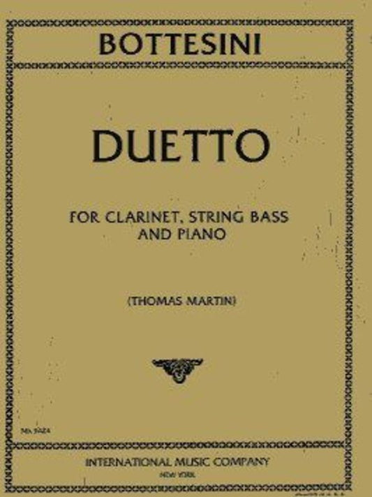 Duetto clarinet Double Bass Piano (Softcover Book)