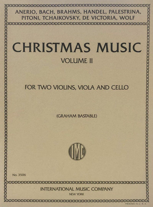 Christmas Music Vol 2 for String Quartet - Cello & Viola, Full Score & Performance Parts, Edited by Graham Bastable