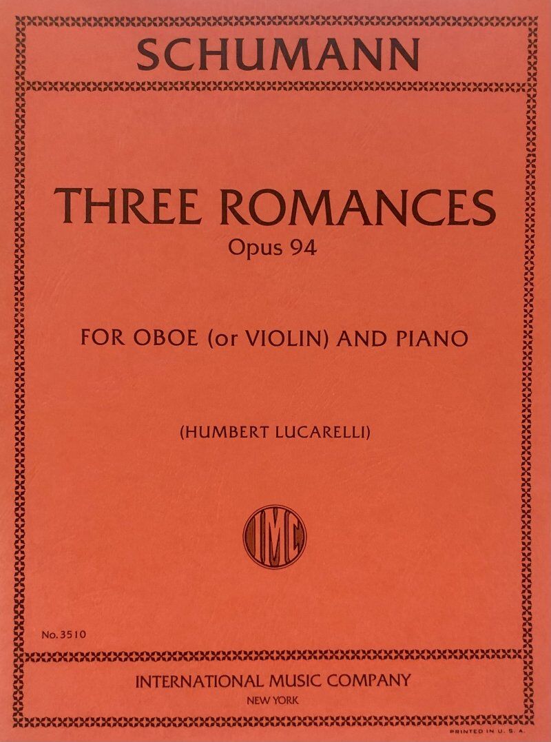 Schumann - Three Romances Op. 94 for Oboe and Piano