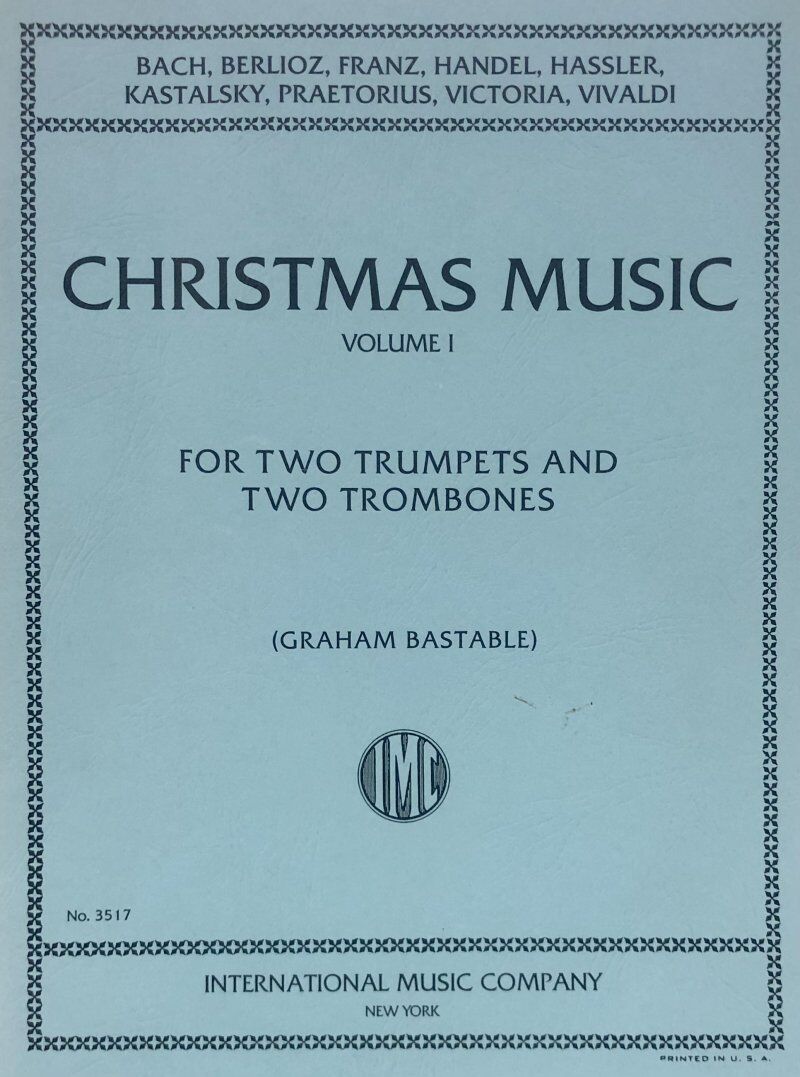 Christmas Music Vol 1 for 2 Trumpets and 2 Trombones - Brass Quartet Performance Parts