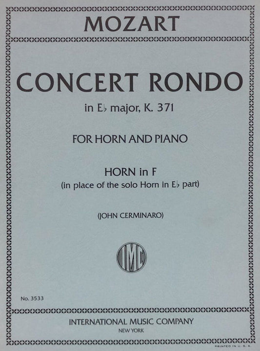 Mozart Concert Rondo in Eb Major K 371 F Horn Part Only