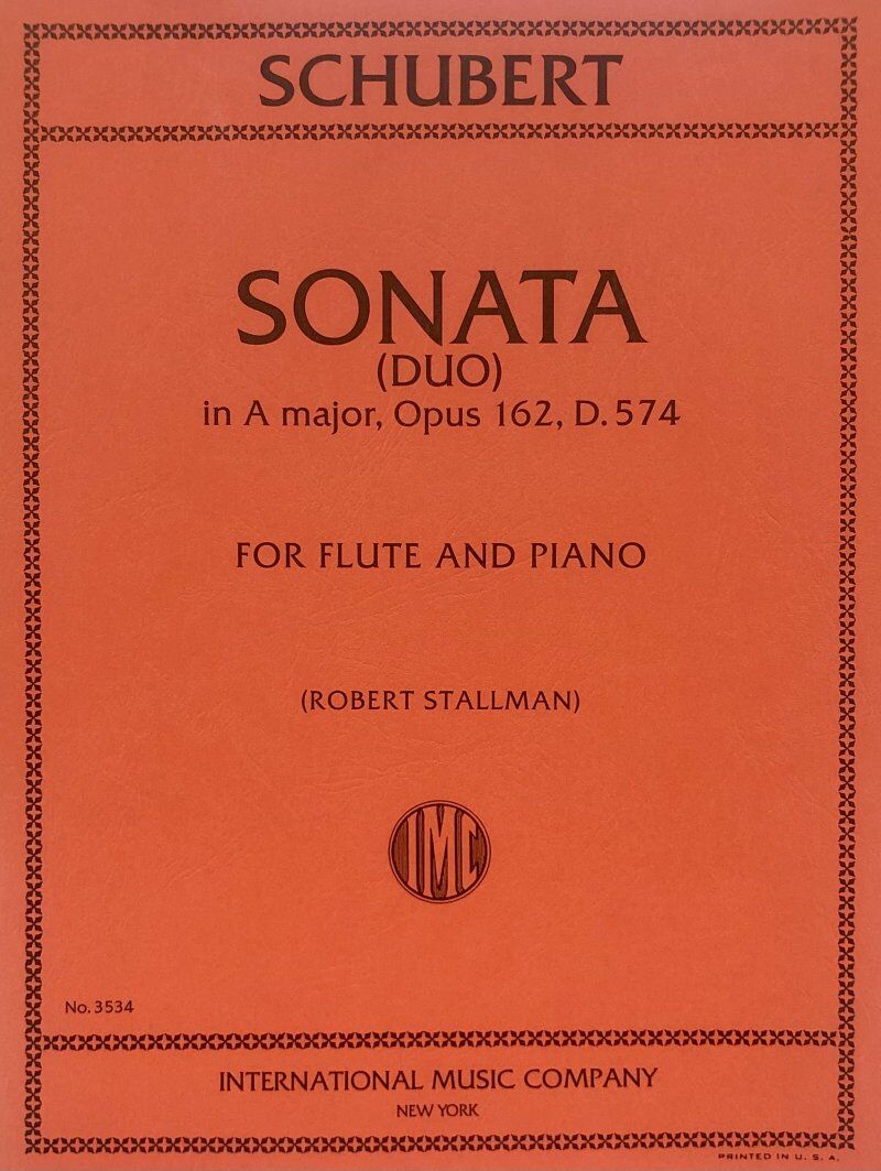 Schubert - Sonata (Duo) A Major Op. 162 D 574 for Flute/Piano