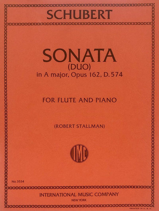 Schubert - Sonata (Duo) A Major Op. 162 D 574 for Flute/Piano