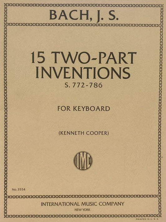 Bach - 15 Two-Part Inventions BWV 772-786 for Piano