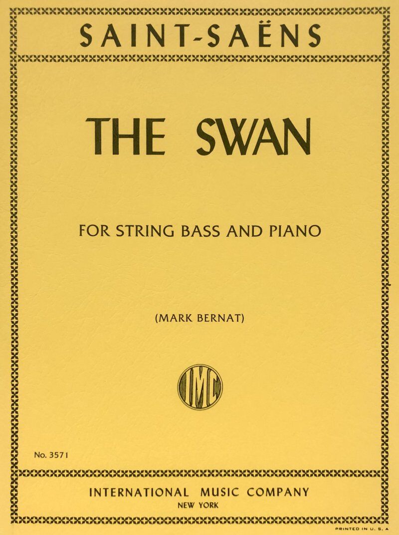 Saint-Saens - The Swan for Double Bass and Piano, International Music Company, 1 Page
