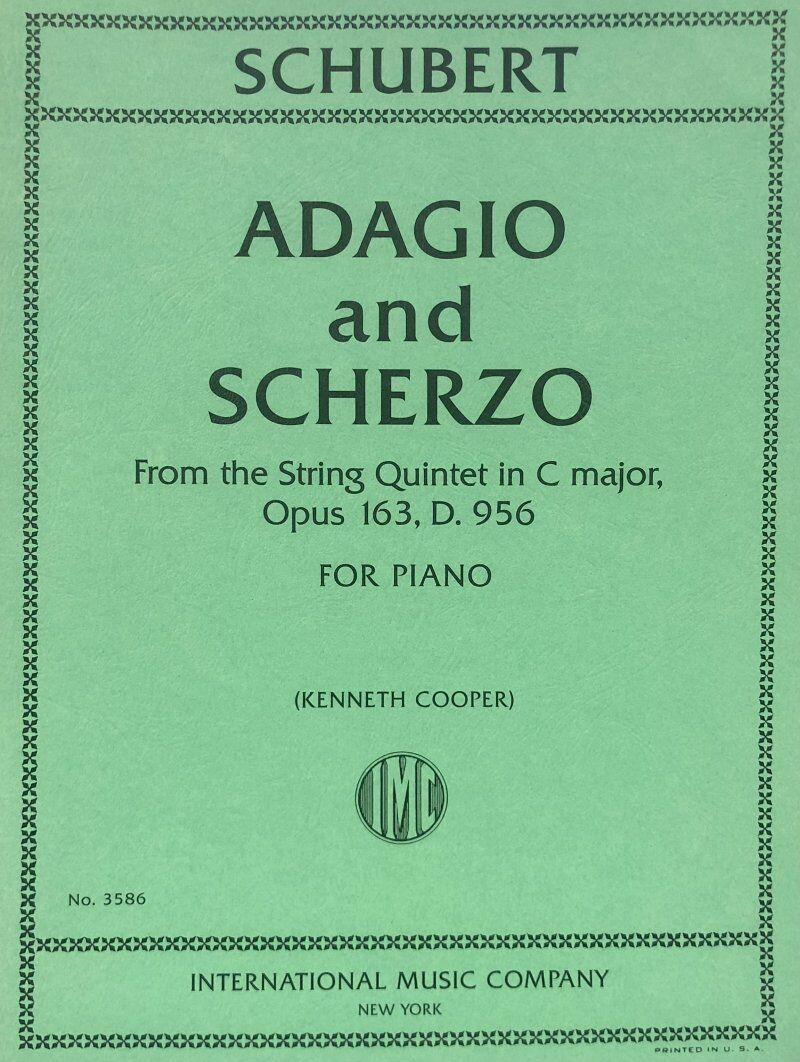 Schubert - Adagio and Scherzo from Op. 163 D 956 for Piano, International Music Company, 1 Page