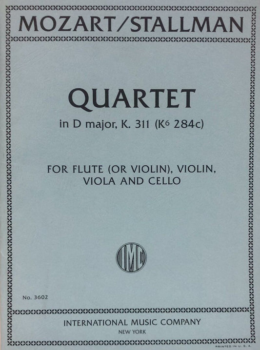 Mozart Quartet in D Major K 311 for Flute, Violin, Viola, Cello - International Music Company
