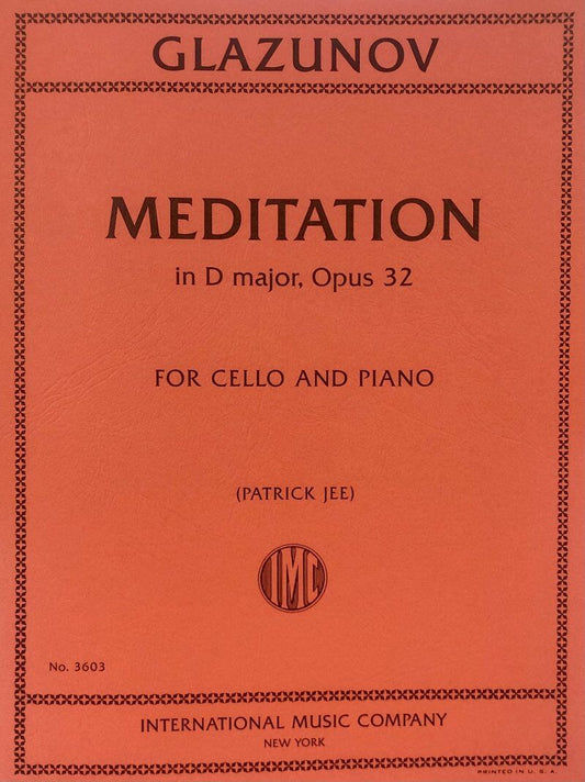 Glazunov - Meditation in D Major Op. 32 for Cello and Piano