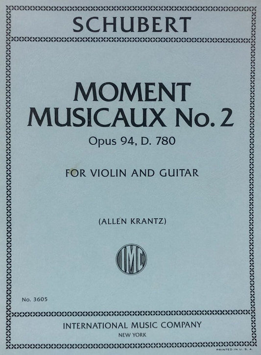 Schubert Moment Musicaux No. 2 Op. 94 D 780 for Violin