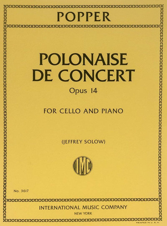 Popper Polonaise de Concert Op. 14 for Cello and Piano