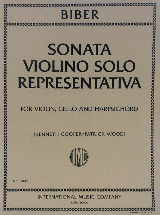 Biber - Sonata Violino Solo for Violin/Cello/Harpsichord
