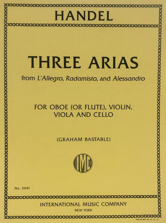 Handel - 3 Arias for Oboe, Violin, Viola & Cello Quartet