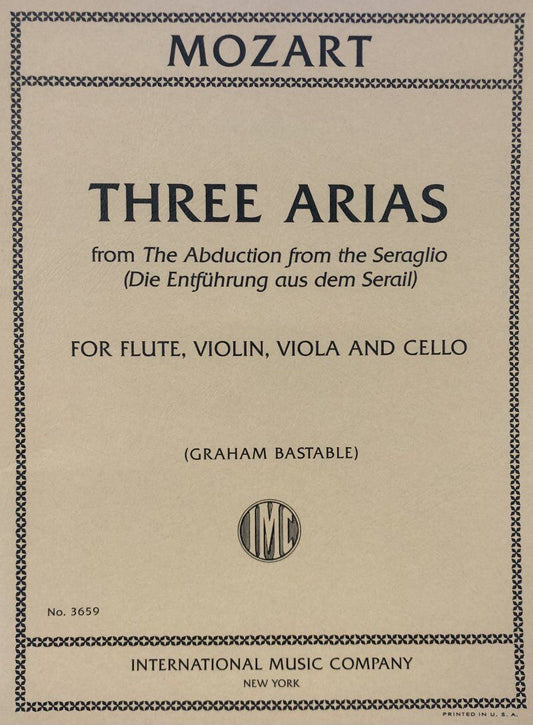 Mozart - Three Arias from The Abduction from the Seraglio for Flute, Violin, Viola, Cello Quartet