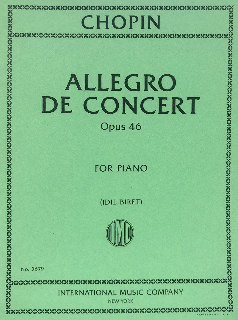 Allegro de Concert Op. 46 Piano Solo by Frederic Chopin