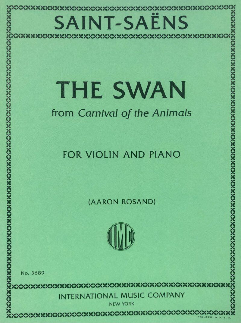 The Swan (Carnival of the Animals) Violin and Piano Score and Part by Camille Saint-Saens