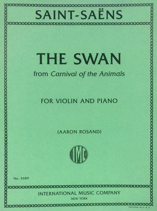 The Swan (Carnival of the Animals) Violin and Piano Score and Part by Camille Saint-Saens
