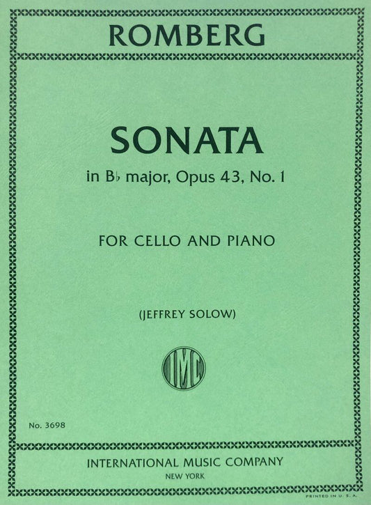 Romberg - Sonata in Bb Major Op. 43 No. 1 for Cello/Piano