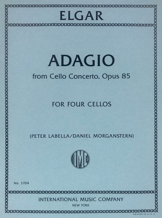 Elgar - Adagio from Cello Concerto Op. 85 for 4 Cellos, Arranged by Morganstern & Labella, International Music Company