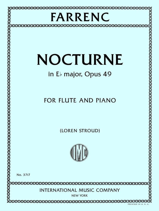 Farrenc - Nocturne in E Flat Major Op. 49 for Flute and Piano