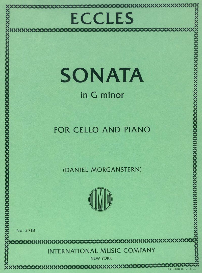 Eccles - Sonata in G Minor for Cello and Piano by Henry Eccles