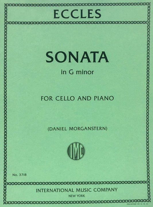 Eccles - Sonata in G Minor for Cello and Piano by Henry Eccles