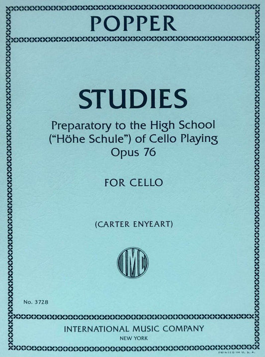 Popper Studies Op. 76 for Cello Preparatory to High School