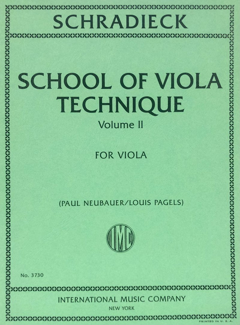 Schradieck: School of Viola Technique, Vol. 2 (International Music Company)
