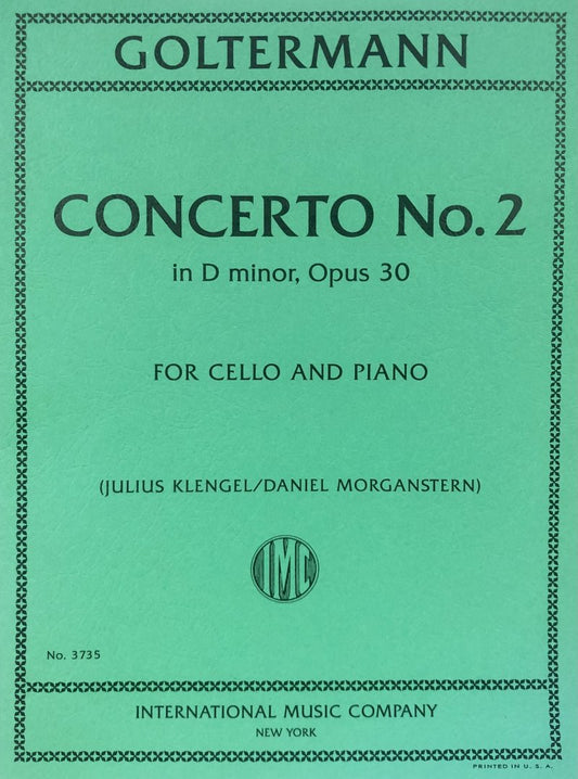 Goltermann: Concerto No. 2 in D Minor, Op. 30 — Cello & Piano (International Music Company)