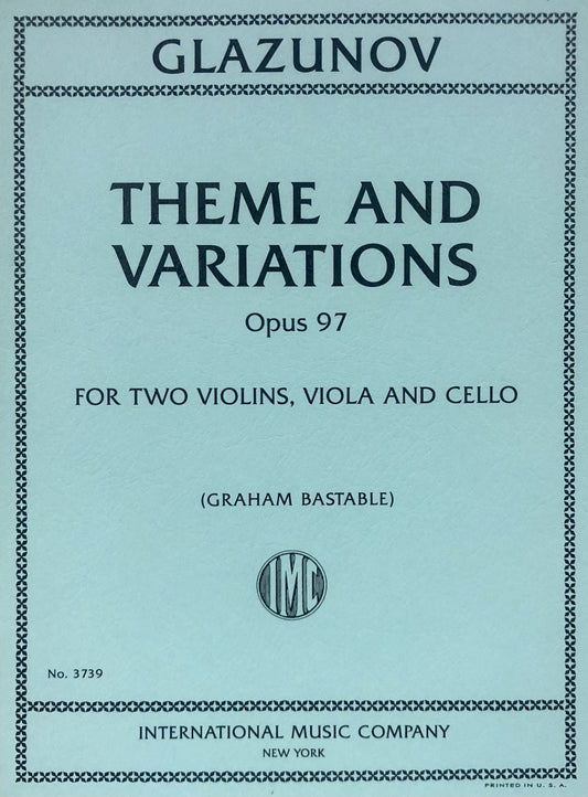 Glazunov: Theme & Variations, Op. 97 — String Quartet (International Music Company)