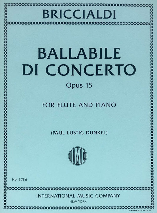 Briccialdi: Ballabile di Concerto, Op. 15 — Flute & Piano (International Music Company)