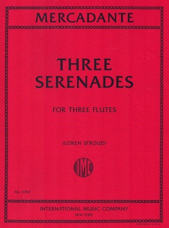 Mercadante: 3 Serenades for Flute Trio Arranged by Stroud