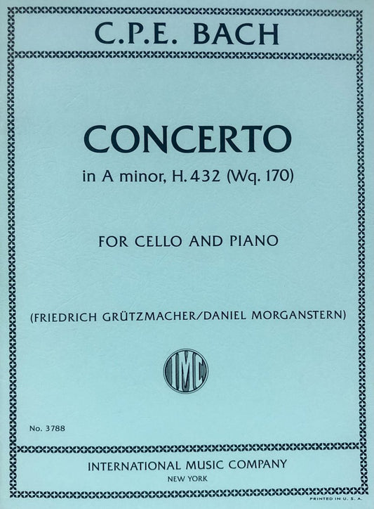 C.P.E. Bach: Concerto in A Minor, Wq. 170 — Cello & Piano (International Music Company)