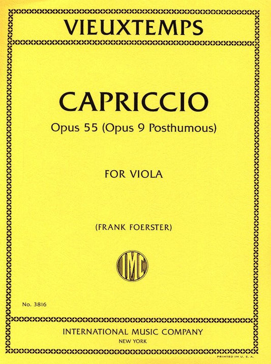 Vieuxtemps - Capriccio OP 55 (OP 9 POSTH) For Viola Solo