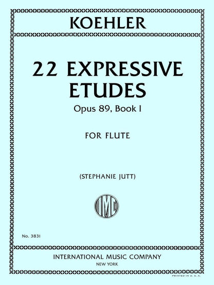 Koehler 22 Expressive Etudes Op. 89 Book 1 for Flute