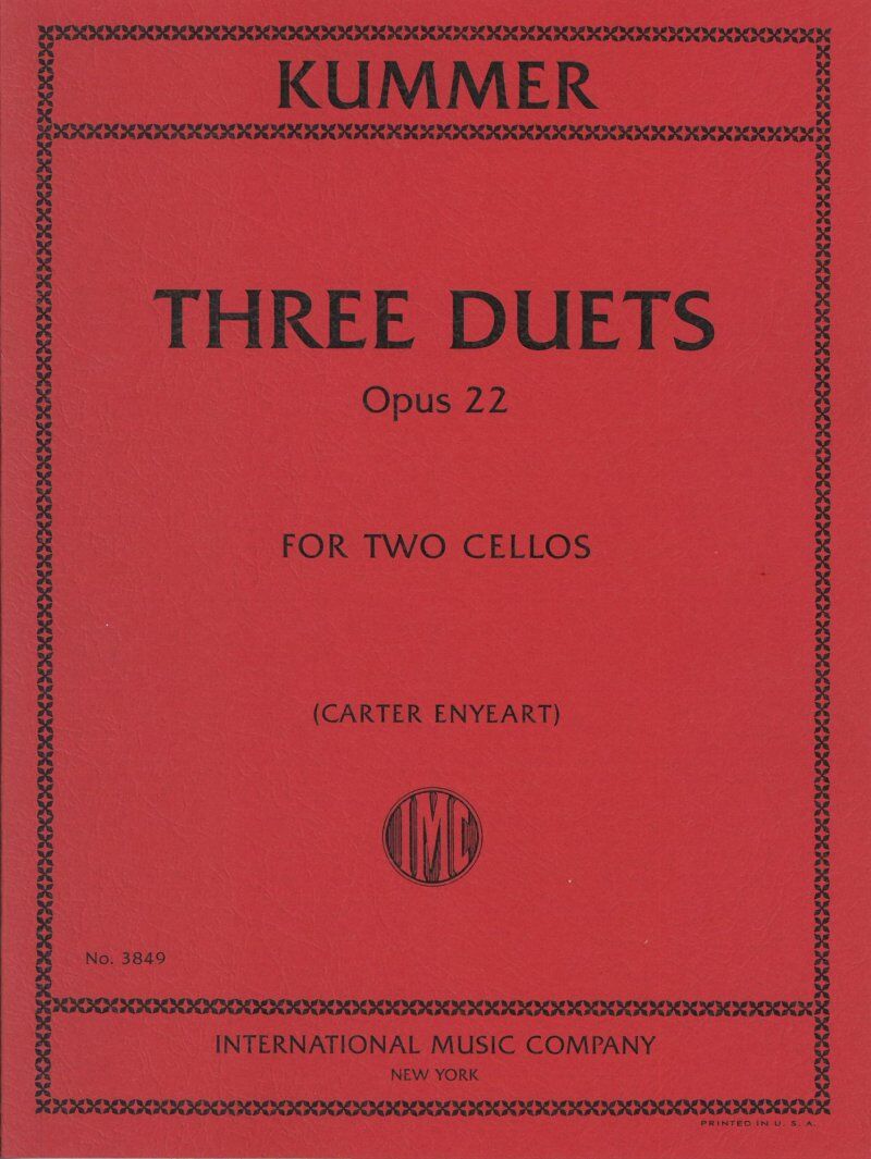 KUMMER - Three Duets Op. 22 for 2 Cellos