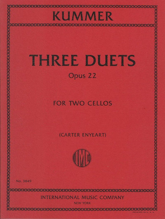 KUMMER - Three Duets Op. 22 for 2 Cellos