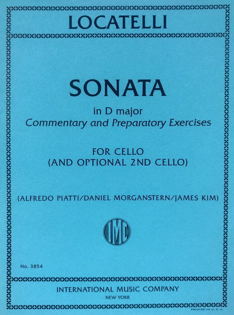 Locatelli - Sonata in D Major Commentary and Preparatory Exercises for Cello