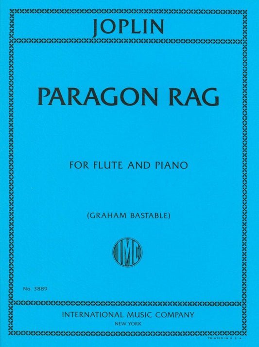 Joplin Paragon Rag for Flute - Arranged by Graham Bastable, Published by International Music Company, 1 Page