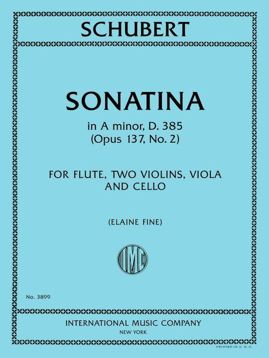 Schubert - Sonatina in A Minor D 385 for Flute and String Quartet Parts