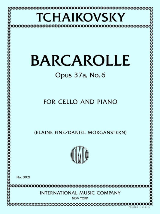 Tchaikovsky - Barcarolle Op. 37a No. 6 for Cello and Piano