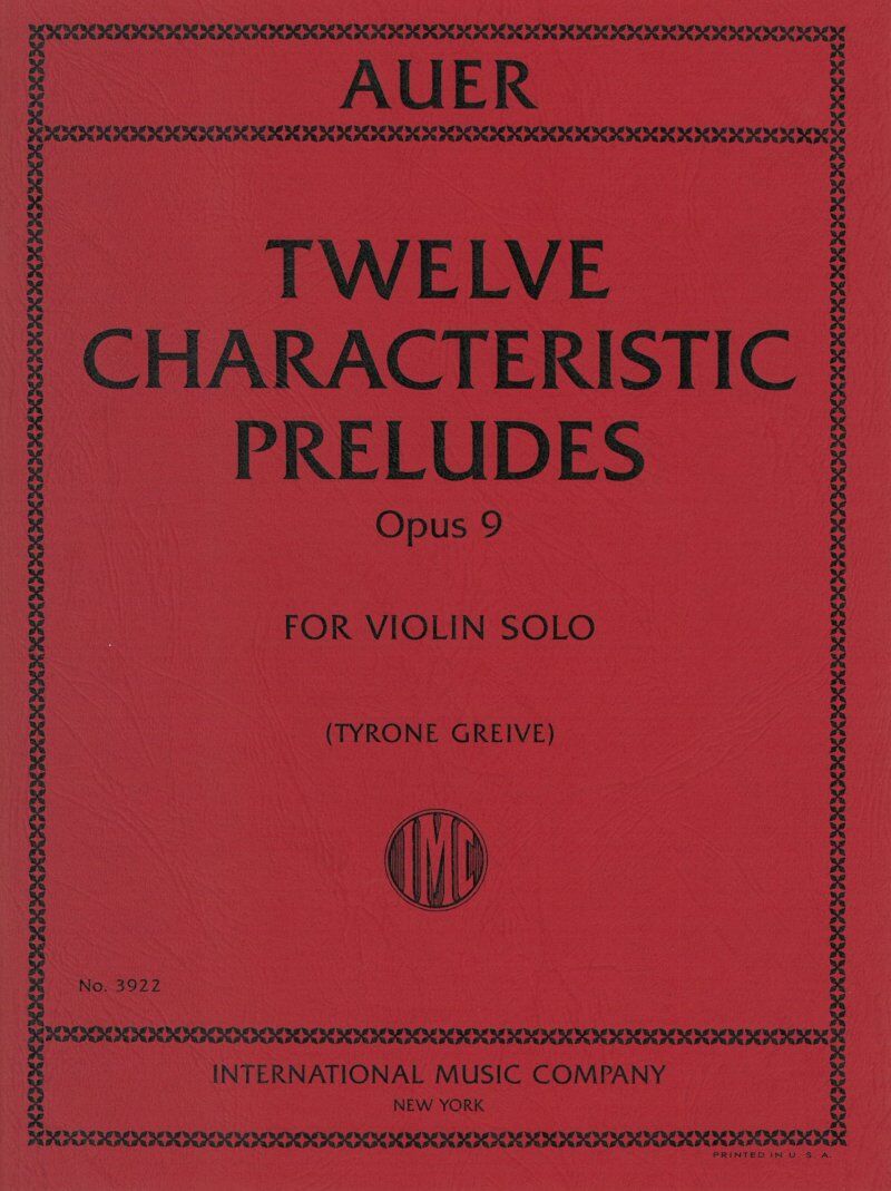 Auer - 12 Characteristic Preludes Op. 9 for Violin Solo