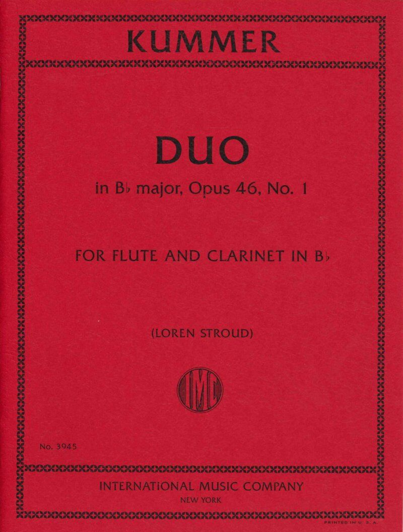 Kummer - Duo in B Flat Major Op. 46 No. 1 for Flute and Clarinet