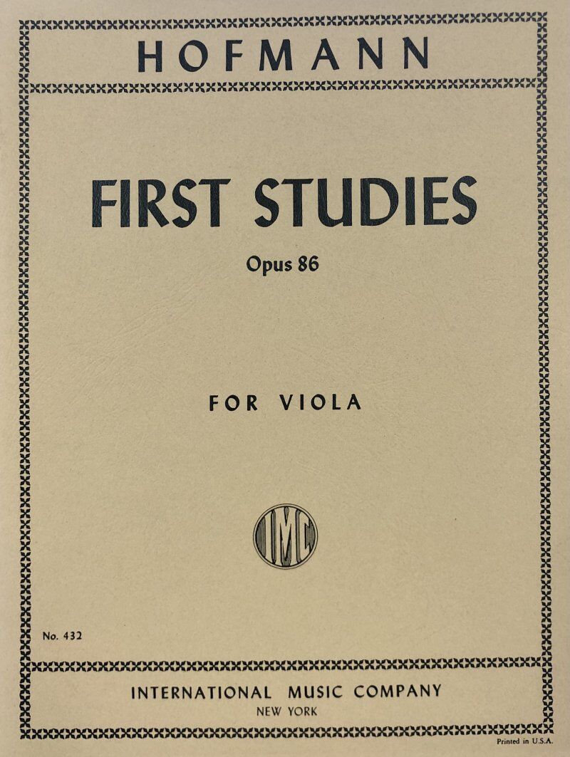 Hofmann First Studies Op. 86 for Viola in 1st Position