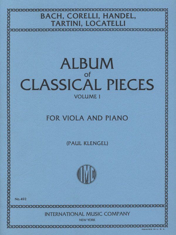 Album of 24 Classical Pieces Vol 1 for Viola and Piano by Paul Klengel