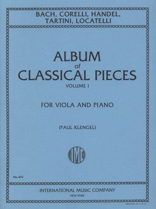 Album of 24 Classical Pieces Vol 1 for Viola and Piano by Paul Klengel