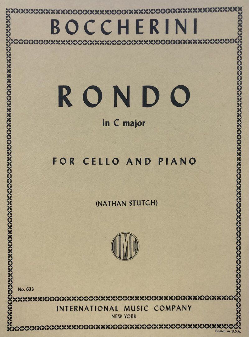 Boccherini Rondo in C for Cello and Piano, International Music Company, 1 Page