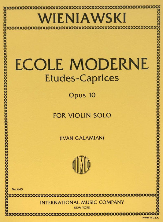 Wieniawski - Ecole Moderne Op. 10 Etudes Caprices for Violin Solo